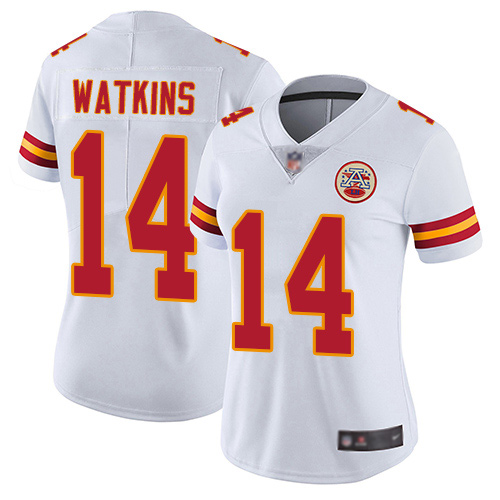 Women Kansas City Chiefs #14 Watkins Sammy White Vapor Untouchable Limited Player Football Nike NFL Jersey